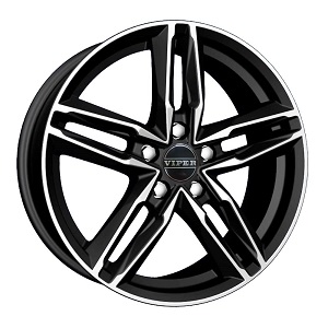 JANTE VIPER 7 X17 ET42 5X108 KOLN BLACK POLISHED 67.1 - Imagem Secundária 1