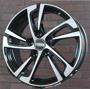 JANTE VIPER 6.5X16 ET39 5X98 V77 BLACK POLISH 58.1 - Imagem Secundária 1