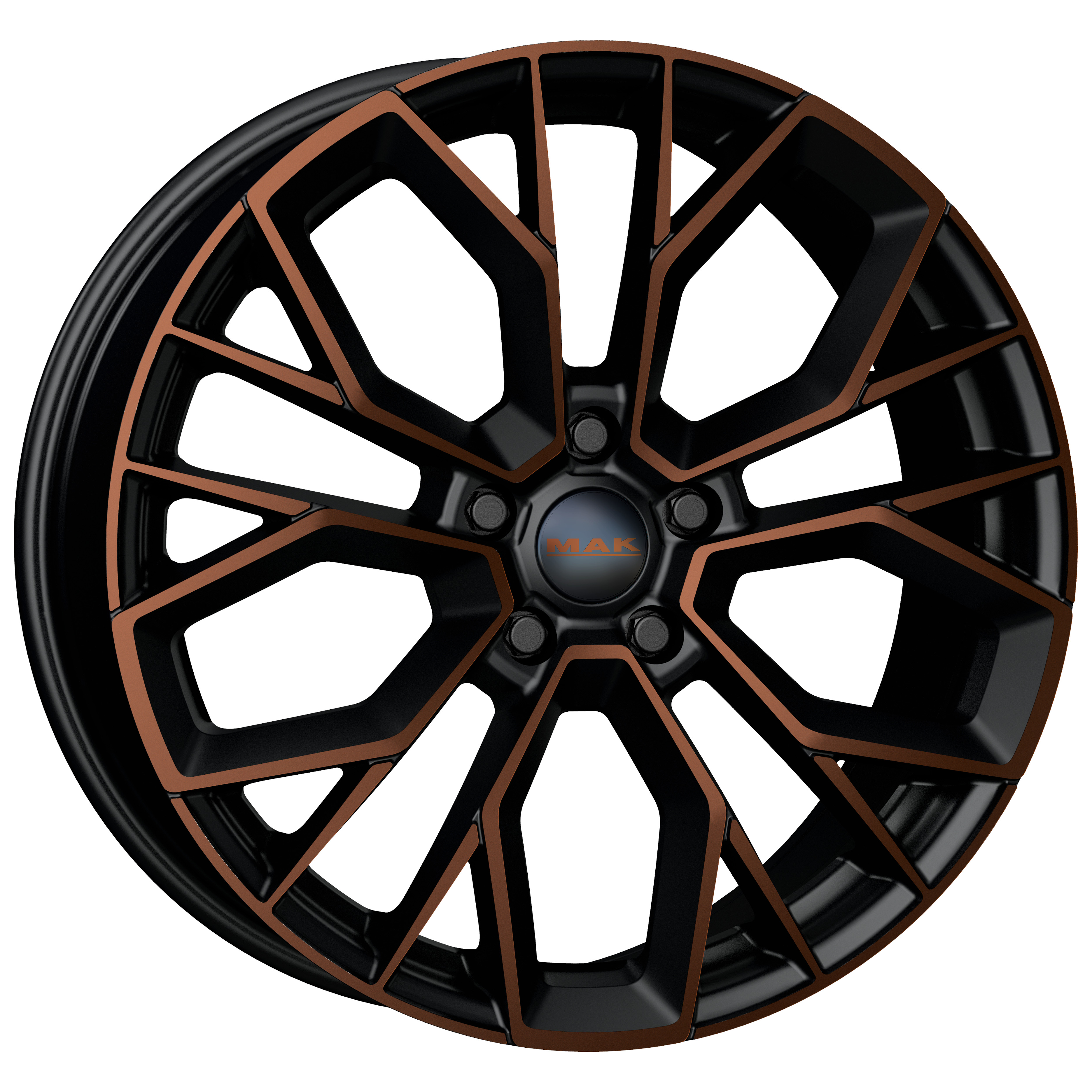 JANTE MAK STILO 8,5x20 ET35 5x112 BLACK & BRONZE 76 - Imagem Secundária 1