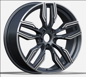 JANTE BK 5181  9.5X19 ET40 5X120 GUN POLISHED 72.6 - Imagem Secundária 1
