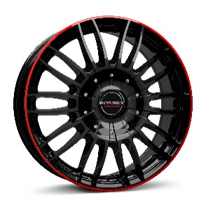 JANTE BORBET CW3 7,5x18 ET45 6x120 black glossy red ring 74,6 - Imagem Secundária 1