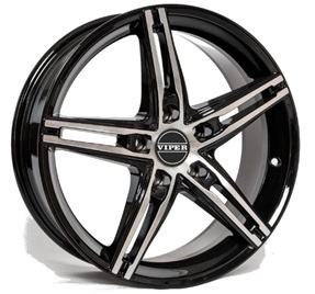 JANTE VIPER 7 X17 ET40 5X114.3 ALFA118 BLACK POLISHED 67.1