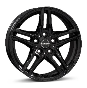 JANTE BORBET XR 7,5X17 ET36 5X112 BLACK GLOSSY 66,5 - Imagem Secundária 1