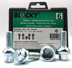 BLOCKY PERNOS ANTI ROUBO H17 12X1,5 28MM - Imagem Secundária 1