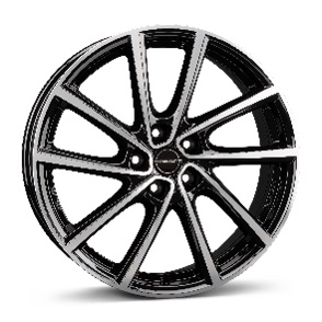 JANTE BORBET V 7X19 ET43 5X112 BLACK POLISHED GLOSSY 57,06 - Imagem Secundária 1