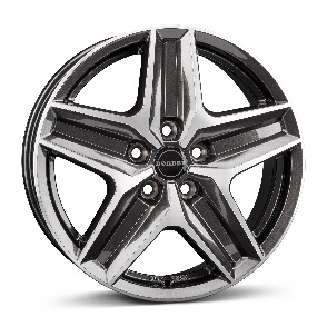JANTE BORBET CWZ 7,5X18 ET43 5X120 MISTRAL ANTHRACITE GLOSSY POLISHED 65,1 - Imagem Secundária 1