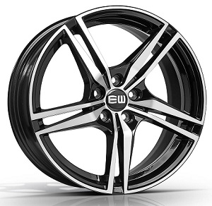 JANTE RACER 8X18 ET42 5X108 CB BLACK POLISH 63.4 - Imagem Secundária 1