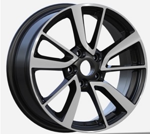JANTE BK853 7X17 ET40 5X114.3 BLACK POLISHED 66.1 - Imagem Secundária 1