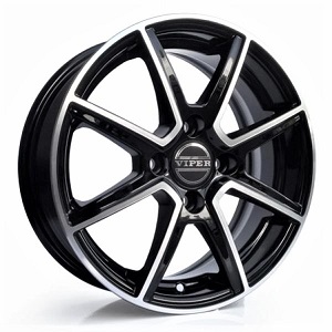 JANTE VIPER 5,5 X14 ET42 4X100 MIAMI  BLACK POLISHED 67.1 - Imagem Secundária 1