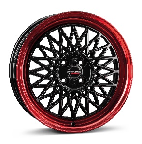 JANTE BORBET B 8X18 ET45 5X112 BLACK RIM RED 66,5