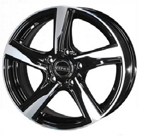 JANTE  VIPER 7X17 ET45 5X108 KIEL (B201) BLACK POLISHED 63.35