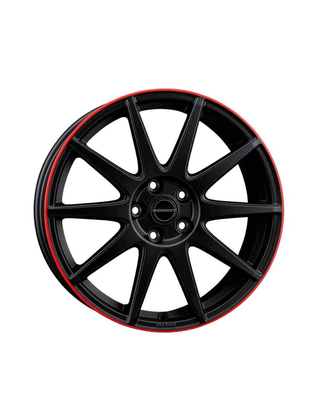 JANTE BORBET GTX 8x19 ET50 5x114,3 black matt rim red 72,5 - Imagem Secundária 1