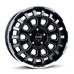 JANTE BORBET CW7 7,5X18 ET53 5X118 BLACK RIM POLISHED GLOSSY 71,1 - Imagem Secundária 1