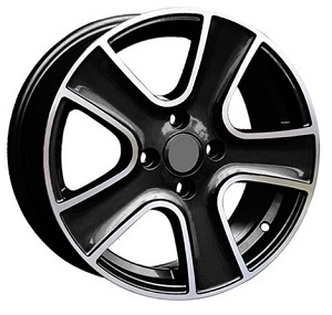 JANTE BK720 6.5X15 ET35 4X100 BLACK POLISHED 60.1 - Imagem Secundária 1