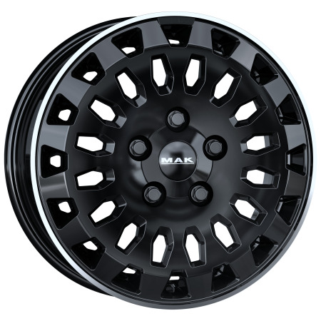 JANTE MAK OVERLAND 8x18 ET30 6x139,7 GLOSS BLACK MIRROR RING 100,1 - Imagem Secundária 1